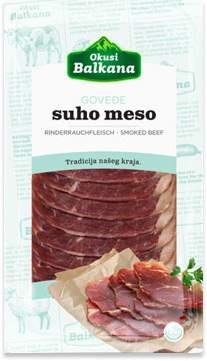 Boeuf fumée / Suho Meso en tranche 80gr halal Okusi Balkana 08/12/26